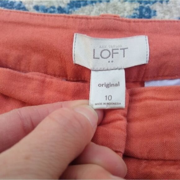 LOFT shorts coral orange size 10 short shorts summer spring warm weather - Picture 8 of 9